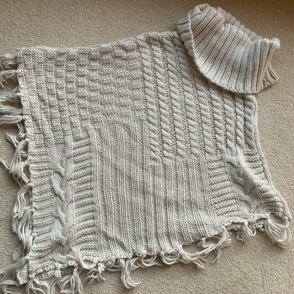 Francesca’s Knit Sweater Poncho